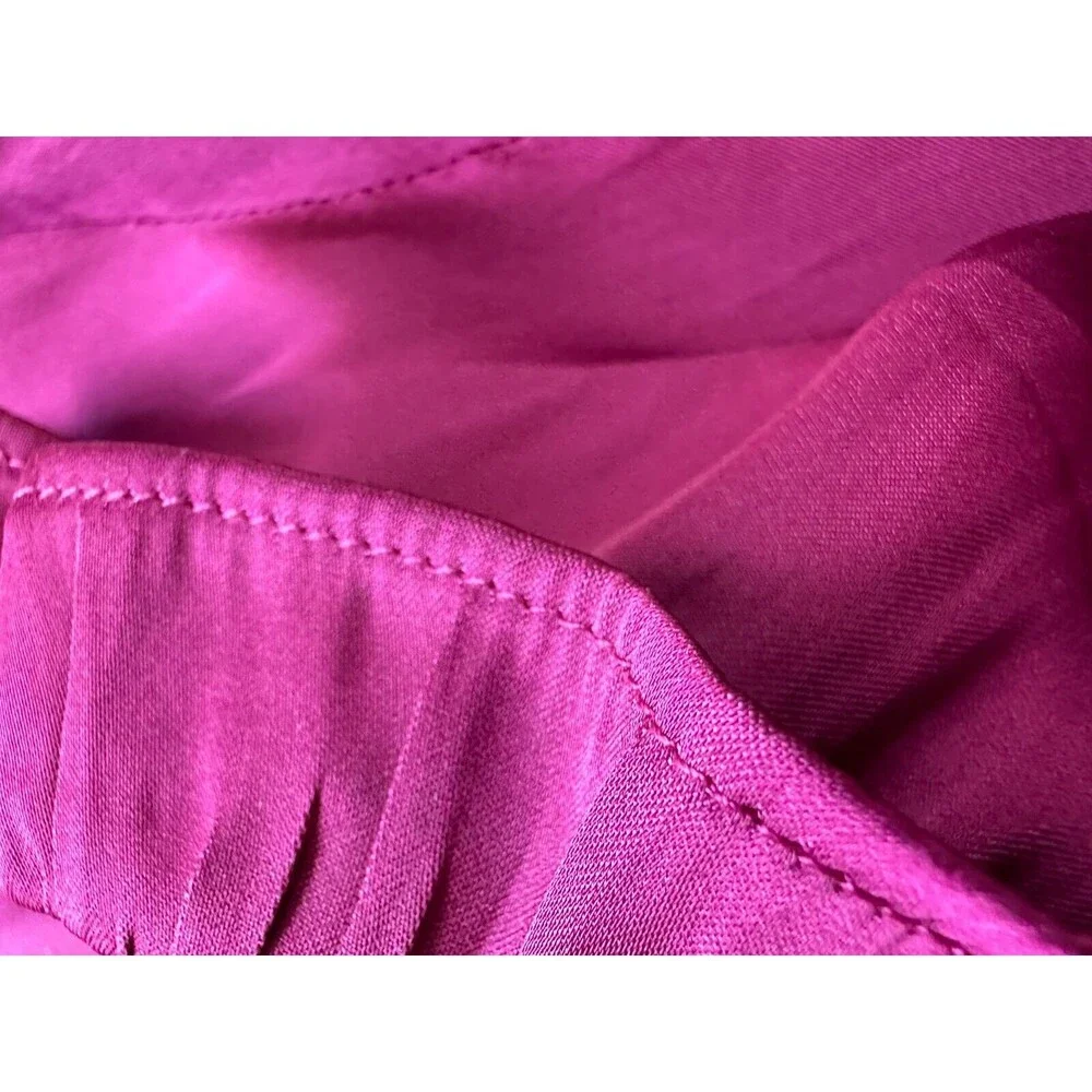 J.Crew Ruffle‎ Neck top  Raspberry color size S - Picture 9 of 13